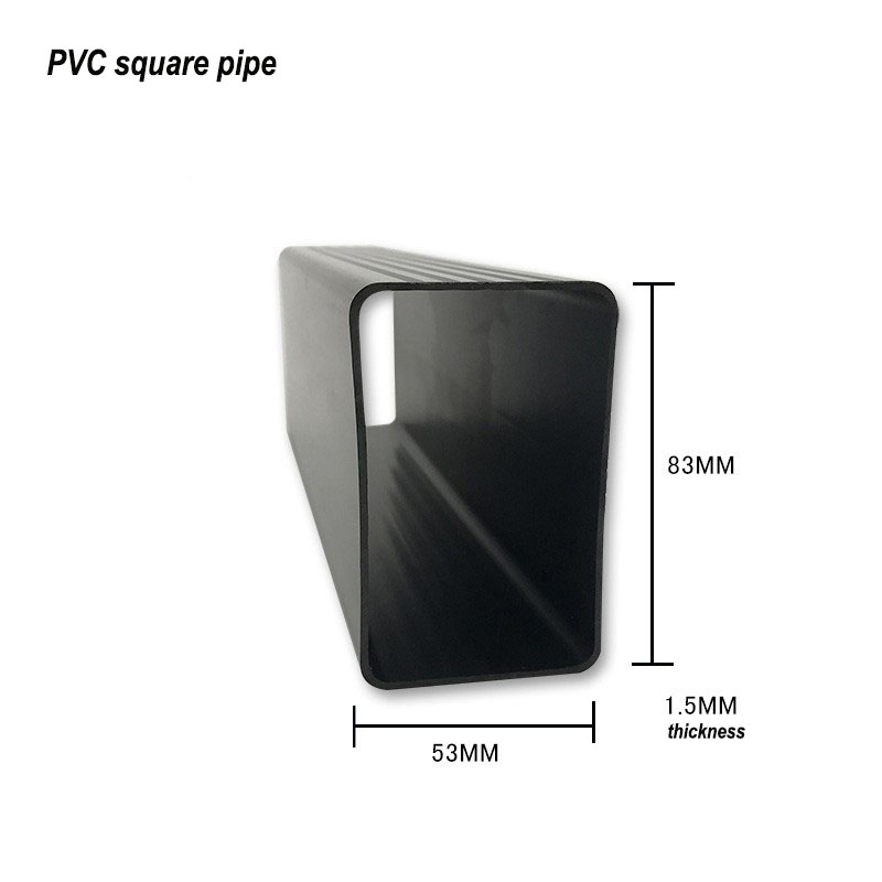 PVC 중공 사각형 튜브 직사각형 플라스틱 튜브 PVC 정사각형 파이프 압출 프로파일